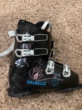 Kids' Black Ski Boot - Green Gaia